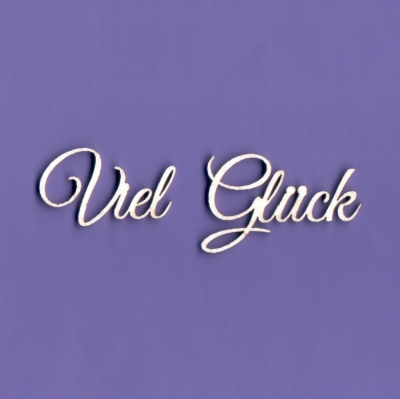 920 Tekturka napis - Viel Gluck - Dużo szczęścia - G3