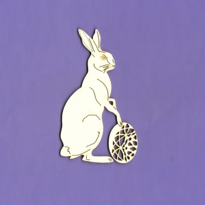 328 Tekturka - Wielkanocny Zajączek z pisanką - G4