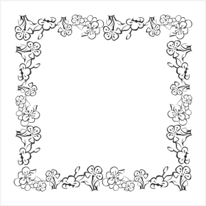 155 Stempel  - Ramka kwiatowa