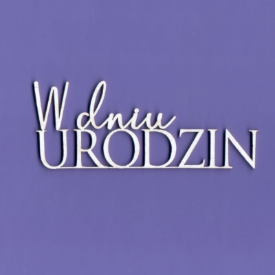 262 Tekturka napis - W Dniu Urodzin - G3