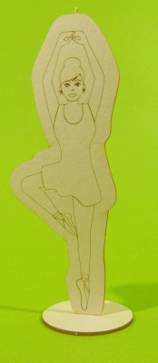 Tekturka - Baletnica 2 - Click and Paint POS0002