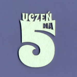 953 Tekturka napis - Uczeń na 5 - G3