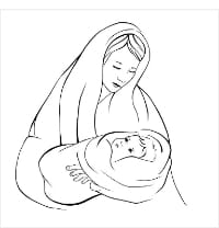 169 Stempel  - Maryja z dzieciątkiem