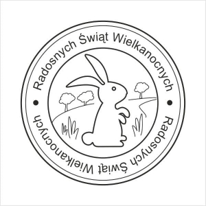 165 Stempel - Radosnych Świąt - zając
