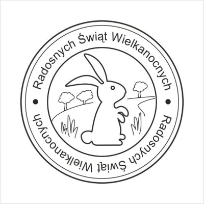 165 Stempel - Radosnych Świąt - zając