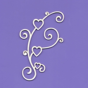 1396 Tekturka  - Ornament Two Hearts G4