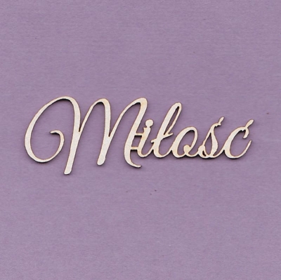 245 Tekturka napis - Miłość 2 szt. - G3