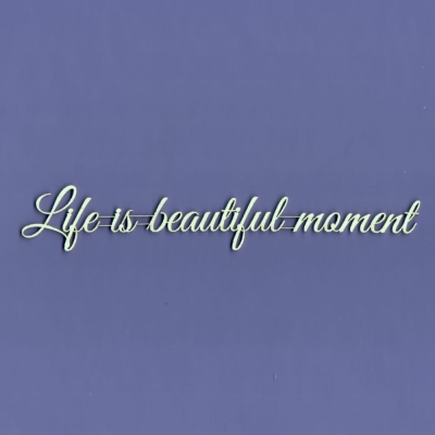 931 Tekturka napis - Life is beautiful moment - G4
