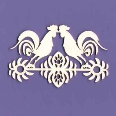 964 Tekturka - Kogutki Ludowe 3 - ornament - G4
