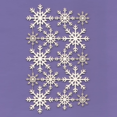 324 Tekturka - Śnieżynki 04 - zestaw - G18