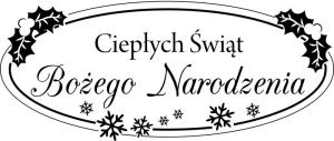 027 Stempel - Ciepłych Świąt Bożego Narodzenia