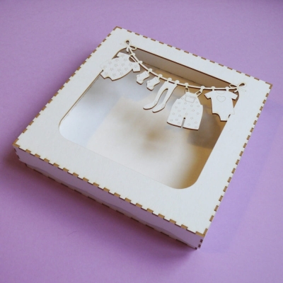 Pudełko do Kartek  135x135 NA SZNURKU - Tektura 1,5 