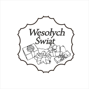 109s Stempel - Wesołych Świąt z prezentem