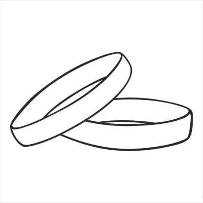 144 Stempel -  Obrączki ślubne - leżące