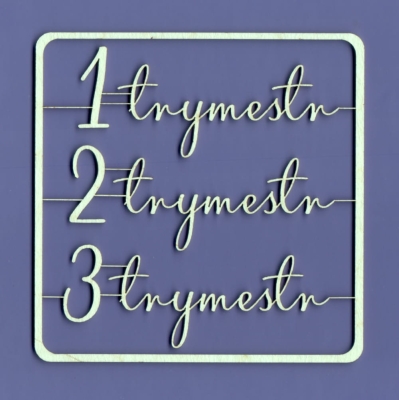 344 Tekturka napis - Trymestry - G8