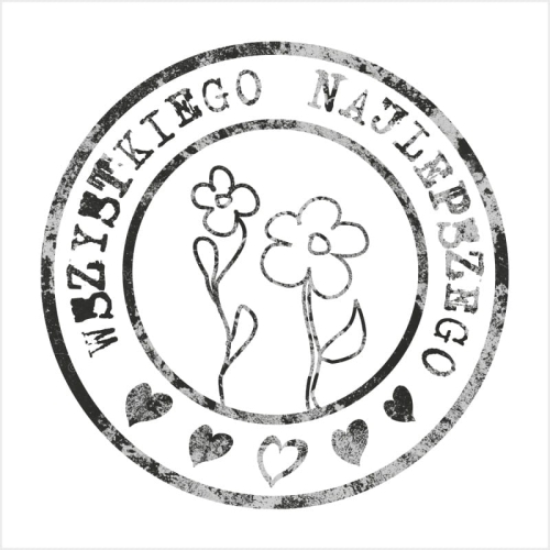 Stempel okrągły vintage - Wszystkiego Najlepszego