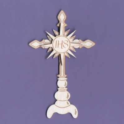 1190 Tekturka - 2D Krzyż z Hostią 1  - G6