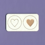 1136 Tekturka  - Serduszka simple - G2