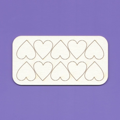 061 Tekturka - serca - 10 sztuk - G6