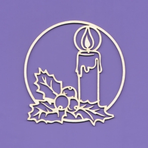 227a Tekturka - Bombka ze świeczką