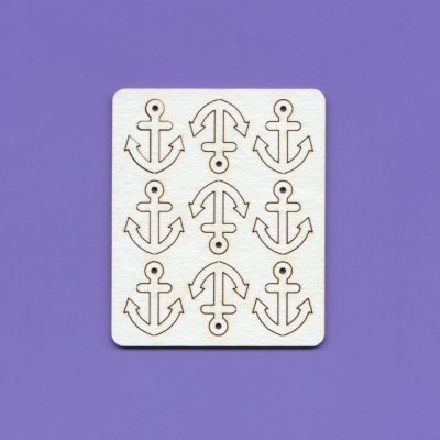 235A Tekturka - Kotwice Marine - mini - zestaw 9 szt.  G6