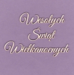 744 Tekturka napis - Wesołych Świąt Wielkanocnych - G2