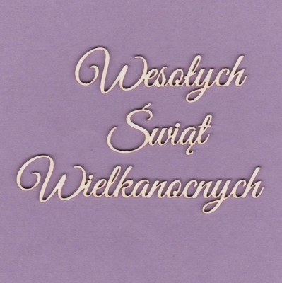 744 Tekturka napis - Wesołych Świąt Wielkanocnych - G2