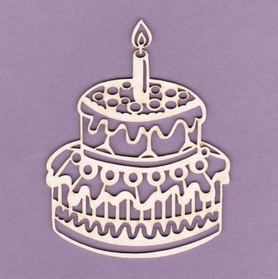 696 Tekturka - Tort - 1 świeczka - G4