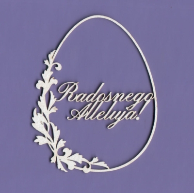 1167 Tekturka - Jajko wielkanocne Radosnego Alleluja G5