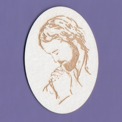 1160 Tekturka - Jezus modlący - owal - G6