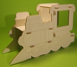 Tekturka - Lokomotywa 3D - Click and Paint POJ0005