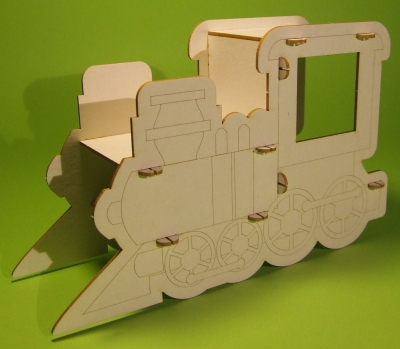 Tekturka - Lokomotywa 3D - Click and Paint POJ0005