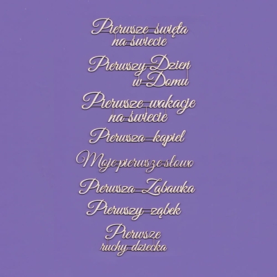 623 Tekturka - Napisy - Zestaw Bobo - 8 szt. G18