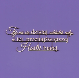 031a Tekturka - Napis - Ty mi się dzisiaj oddałeś cały
