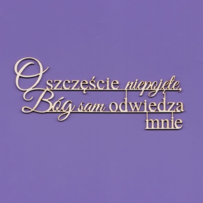 036a Tekturka - Napis - O szczęście niepojęte, ... G9