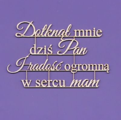 053 Tekturka - Napis - Dotknął mnie dziś Pan... G11 