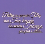 138a Tekturka - Napis - Patrz tu przed Tobą stoi .... G12 