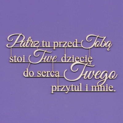 138a Tekturka - Napis - Patrz tu przed Tobą stoi .... G12 