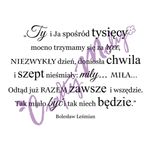 179 Stempel napis - Ty i ja spośród tysięcy...