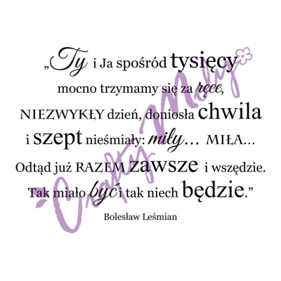 179 Stempel napis - Ty i ja spośród tysięcy...