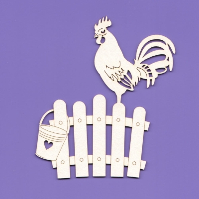 895 Tekturka -  Kogut na płocie G4