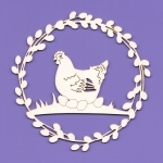 896 Tekturka -  Wianek z kurką G6