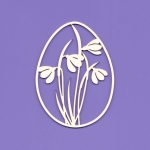 1012 Tekturka -  Wielkanocne jajko z przebiśniegami  G4