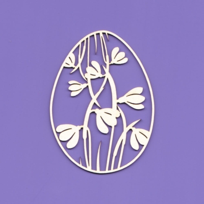 1013 Tekturka -  Wielkanocne jajko z przebiśniegami 2  G4