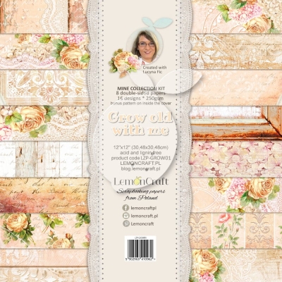 Zestaw papierów do scrapbookingu - Grow old with me