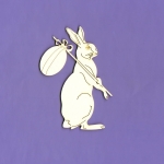 453 Tekturka - Wielkanocny Zajączek niosący pisankę - G4