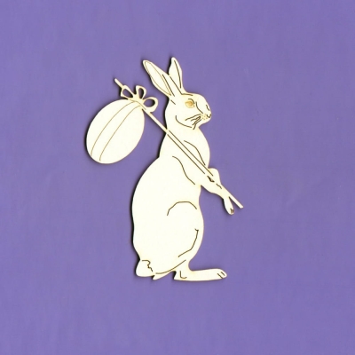 453 Tekturka - Wielkanocny Zajączek niosący pisankę - G4