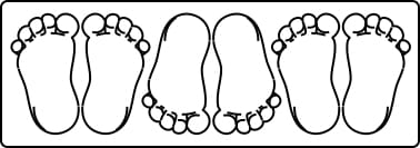 J041 - Stopy osobne, 3 pary