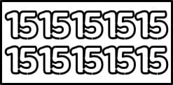 J058-15 - Cyfra 2cm - 10szt - 15