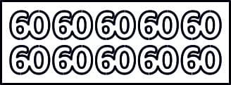 J058-60 - Cyfra 2cm - 10szt - 60